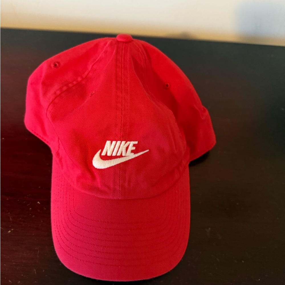 Nike Red Hat with White Emblem